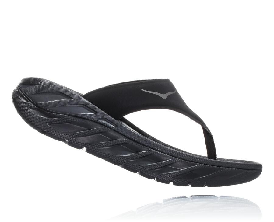 Sandalias Hoka One One Mujer - Ora Recovery Flip - Negras - BIH957301